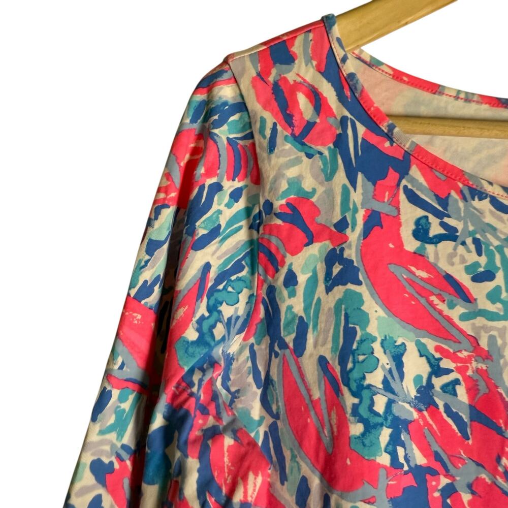 Lilly Pulitzer Marlowe Boatneck T-Shirt Shift Mini Dress  Large - Picture 4 of 9